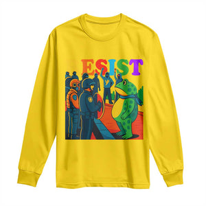 Rainbow Street Protest Frog Long Sleeve Shirt Resist LGBTQ+ Solidarity TS02 Daisy Print Your Wear