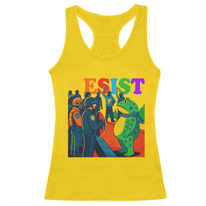 Rainbow Street Protest Frog Racerback Tank Top Resist LGBTQ+ Solidarity TS02 Daisy Print Your Wear