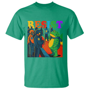 Rainbow Street Protest Frog T Shirt Resist LGBTQ+ Solidarity TS02 Irish Green Print Your Wear