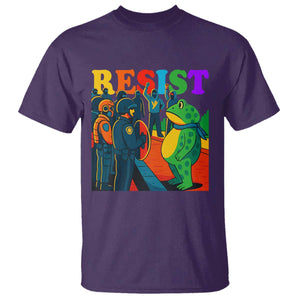 Rainbow Street Protest Frog T Shirt Resist LGBTQ+ Solidarity TS02 Purple Print Your Wear