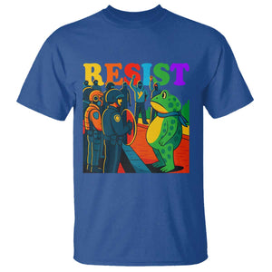 Rainbow Street Protest Frog T Shirt Resist LGBTQ+ Solidarity TS02 Royal Blue Print Your Wear