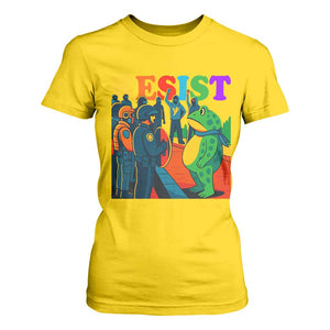 Rainbow Street Protest Frog T Shirt For Women Resist LGBTQ+ Solidarity TS02 Daisy Print Your Wear