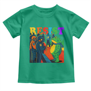 Rainbow Street Protest Frog Toddler T Shirt Resist LGBTQ+ Solidarity TS02 Irish Green Print Your Wear