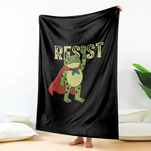 Resist Super Frog Throw Blanket Free Portland Political Satire Retro Graphic TS02 Print Your Wear