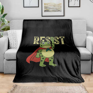 Resist Super Frog Throw Blanket Free Portland Political Satire Retro Graphic TS02 Print Your Wear