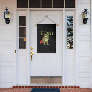 Resist Super Frog Garden Flag Free Portland Political Satire Retro Graphic TS02 Print Your Wear
