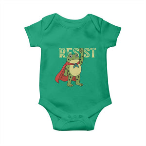 Resist Super Frog Baby Onesie Free Portland Political Satire Retro Graphic TS02 Irish Green Print Your Wear