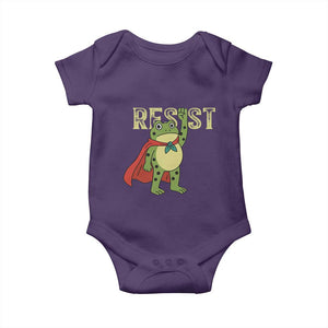 Resist Super Frog Baby Onesie Free Portland Political Satire Retro Graphic TS02 Purple Print Your Wear