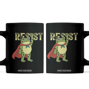 Resist Super Frog Coffee Mug Free Portland Political Satire Retro Graphic TS02 Black Print Your Wear
