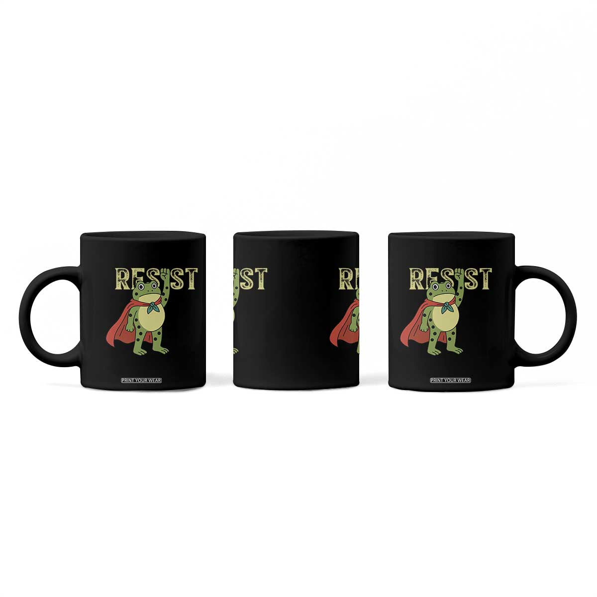 Resist Super Frog Coffee Mug Free Portland Political Satire Retro Graphic TS02 Print Your Wear