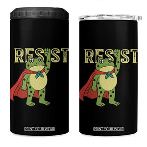 Resist Super Frog 4 in 1 Can Cooler Tumbler Free Portland Political Satire Retro Graphic TS02 One Size: 16 oz Black Print Your Wear