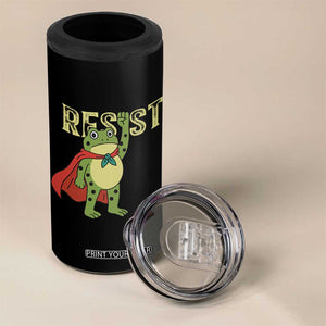 Resist Super Frog 4 in 1 Can Cooler Tumbler Free Portland Political Satire Retro Graphic TS02 Print Your Wear