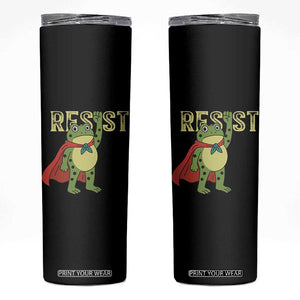 Resist Super Frog Skinny Tumbler Free Portland Political Satire Retro Graphic TS02 Black Print Your Wear
