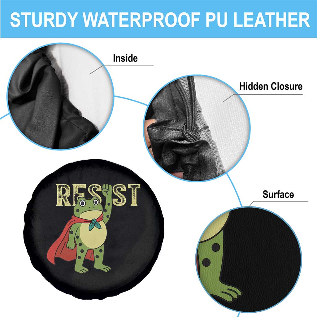 Resist Super Frog Spare Tire Cover Free Portland Political Satire Retro Graphic TS02 Print Your Wear