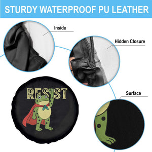 Resist Super Frog Spare Tire Cover Free Portland Political Satire Retro Graphic TS02 Print Your Wear