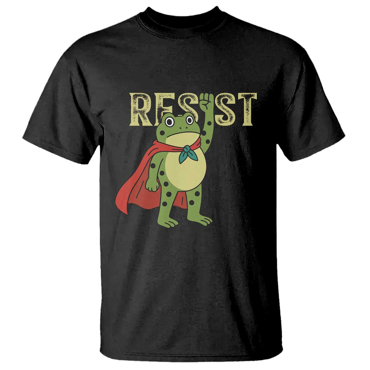 Resist Super Frog T Shirt Free Portland Political Satire Retro Graphic TS02 Black Print Your Wear