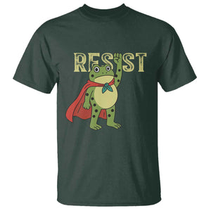 Resist Super Frog T Shirt Free Portland Political Satire Retro Graphic TS02 Dark Forest Green Print Your Wear
