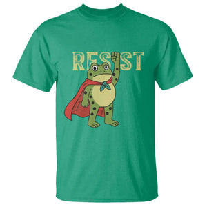 Resist Super Frog T Shirt Free Portland Political Satire Retro Graphic TS02 Irish Green Print Your Wear