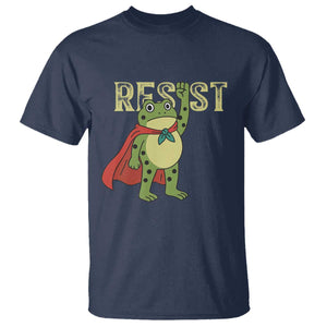 Resist Super Frog T Shirt Free Portland Political Satire Retro Graphic TS02 Navy Print Your Wear