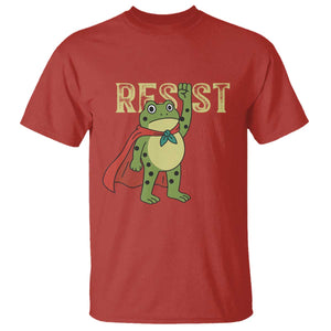 Resist Super Frog T Shirt Free Portland Political Satire Retro Graphic TS02 Red Print Your Wear