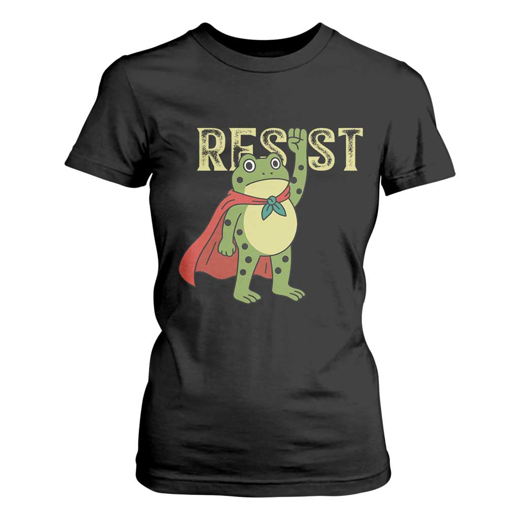 Resist Super Frog T Shirt For Women Free Portland Political Satire Retro Graphic TS02 Black Print Your Wear