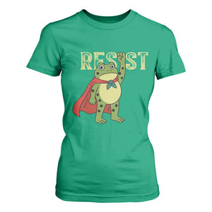 Resist Super Frog T Shirt For Women Free Portland Political Satire Retro Graphic TS02 Irish Green Print Your Wear