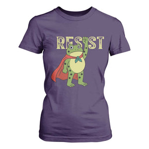 Resist Super Frog T Shirt For Women Free Portland Political Satire Retro Graphic TS02 Purple Print Your Wear