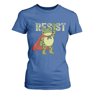Resist Super Frog T Shirt For Women Free Portland Political Satire Retro Graphic TS02 Royal Blue Print Your Wear