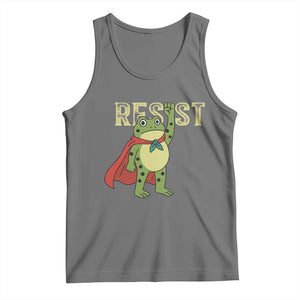 Resist Super Frog Tank Top Free Portland Political Satire Retro Graphic TS02 Black Heather Print Your Wear