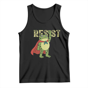 Resist Super Frog Tank Top Free Portland Political Satire Retro Graphic TS02 Black Print Your Wear