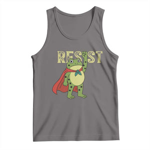 Resist Super Frog Tank Top Free Portland Political Satire Retro Graphic TS02 Deep Heather Print Your Wear
