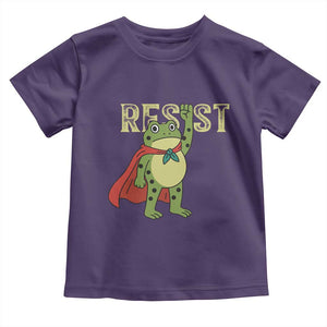 Resist Super Frog Toddler T Shirt Free Portland Political Satire Retro Graphic TS02 Purple Print Your Wear