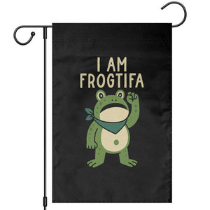 I Am Frogtifa Garden Flag Frog Resist Antifascist with Raised Fist Bandana TS02 Black Print Your Wear