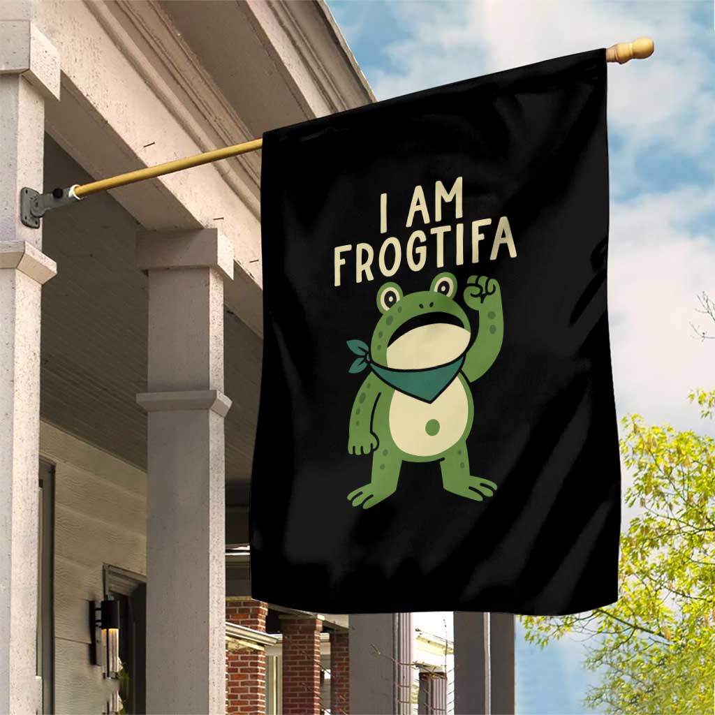 I Am Frogtifa Garden Flag Frog Resist Antifascist with Raised Fist Bandana TS02 Print Your Wear