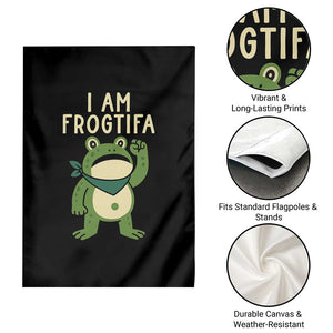 I Am Frogtifa Garden Flag Frog Resist Antifascist with Raised Fist Bandana TS02 Print Your Wear