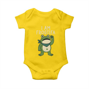 I Am Frogtifa Baby Onesie Frog Resist Antifascist with Raised Fist Bandana TS02 Daisy Print Your Wear