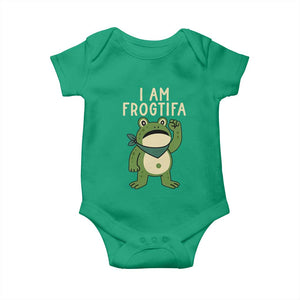 I Am Frogtifa Baby Onesie Frog Resist Antifascist with Raised Fist Bandana TS02 Irish Green Print Your Wear
