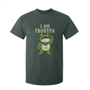 I Am Frogtifa T Shirt For Kid Frog Resist Antifascist with Raised Fist Bandana TS02 Dark Forest Green Print Your Wear