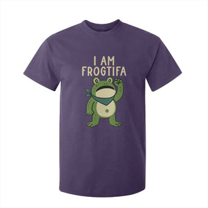 I Am Frogtifa T Shirt For Kid Frog Resist Antifascist with Raised Fist Bandana TS02 Purple Print Your Wear