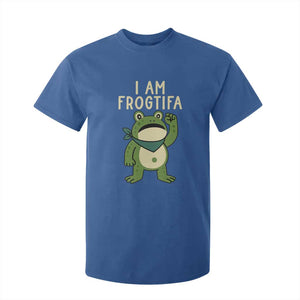 I Am Frogtifa T Shirt For Kid Frog Resist Antifascist with Raised Fist Bandana TS02 Royal Blue Print Your Wear