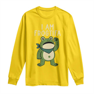 I Am Frogtifa Long Sleeve Shirt Frog Resist Antifascist with Raised Fist Bandana TS02 Daisy Print Your Wear