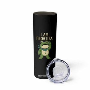 I Am Frogtifa Skinny Tumbler Frog Resist Antifascist with Raised Fist Bandana TS02 Print Your Wear