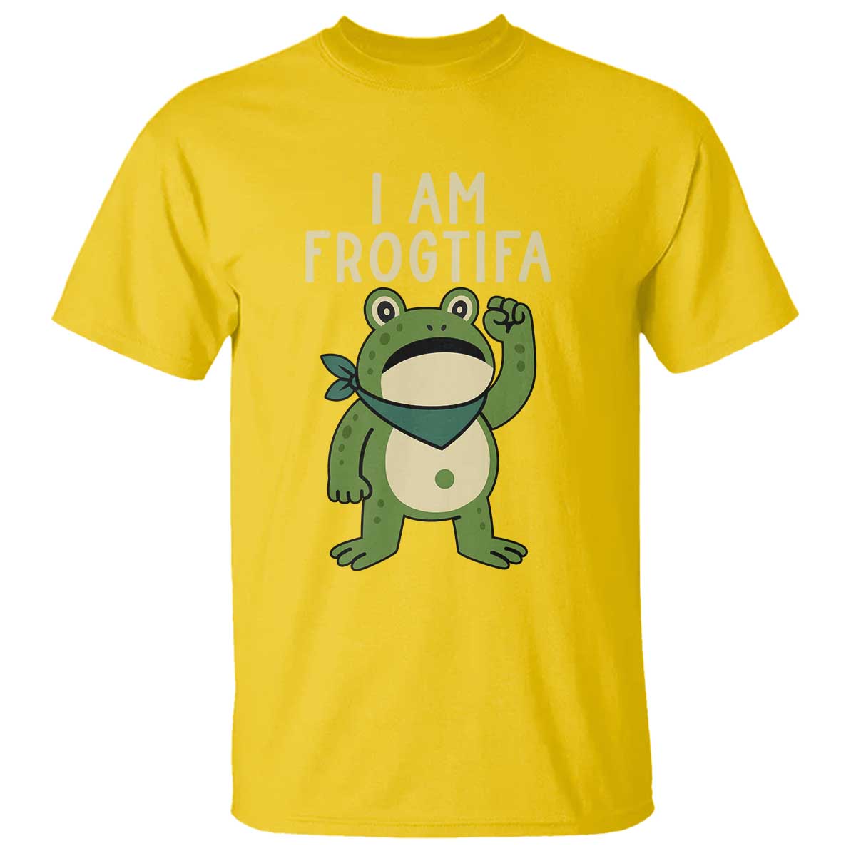 I Am Frogtifa T Shirt Frog Resist Antifascist with Raised Fist Bandana TS02 Daisy Print Your Wear