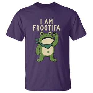 I Am Frogtifa T Shirt Frog Resist Antifascist with Raised Fist Bandana TS02 Purple Print Your Wear