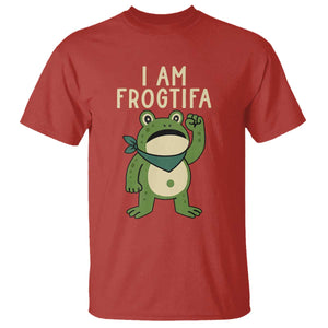 I Am Frogtifa T Shirt Frog Resist Antifascist with Raised Fist Bandana TS02 Red Print Your Wear