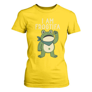 I Am Frogtifa T Shirt For Women Frog Resist Antifascist with Raised Fist Bandana TS02 Daisy Print Your Wear