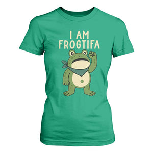 I Am Frogtifa T Shirt For Women Frog Resist Antifascist with Raised Fist Bandana TS02 Irish Green Print Your Wear