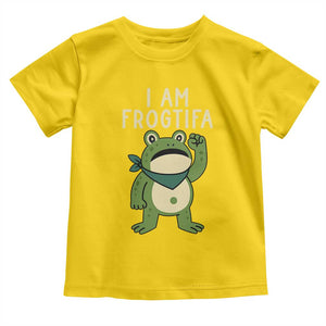 I Am Frogtifa Toddler T Shirt Frog Resist Antifascist with Raised Fist Bandana TS02 Daisy Print Your Wear