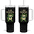 I Am Frogtifa Tumbler With Handle Frog Resist Antifascist with Raised Fist Bandana TS02 One Size: 40 oz Black Print Your Wear