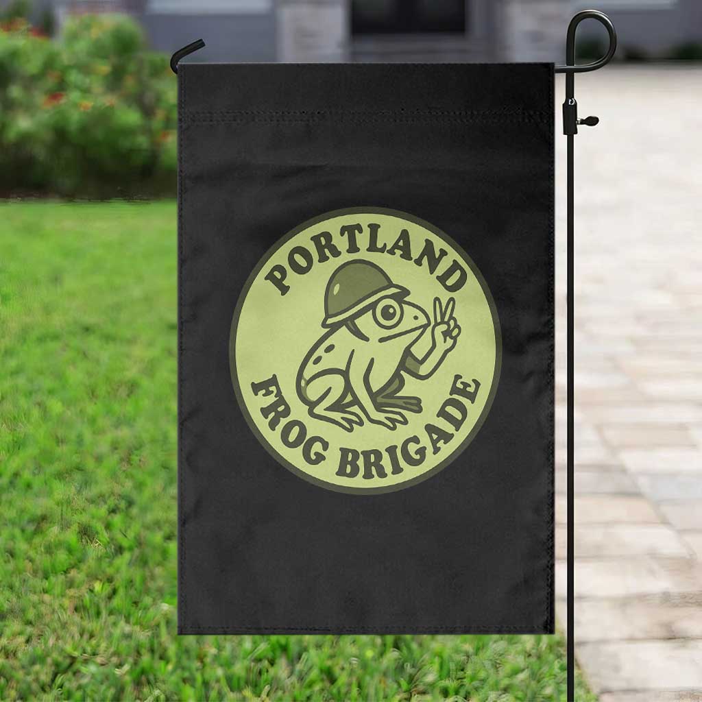 Portland Frog Brigade Garden Flag Peace Frog Protest Badge TS02 Print Your Wear